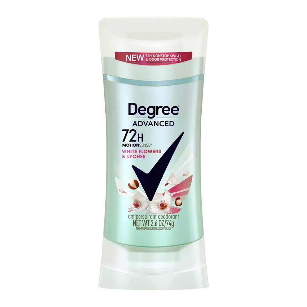 Degree Advanced Motionsense White Flowers And Lychee 72 Hour Antiperspirant Deodorant, 2.6 Oz